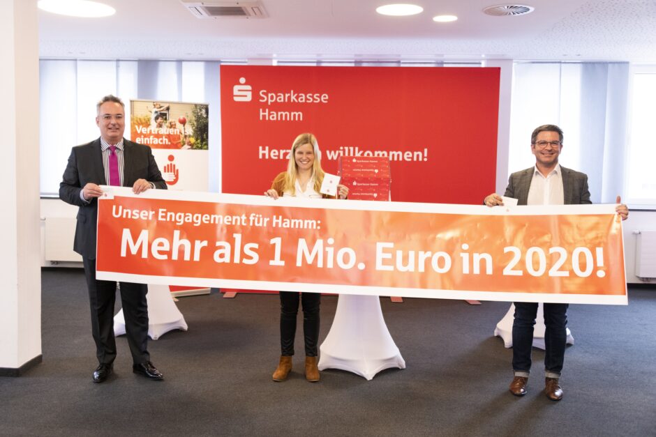 Sparkasse Hamm unterstützt gesellschaftliches Engagement mit über einer Million Euro – 5 Spenden à 500 Euro verlost
